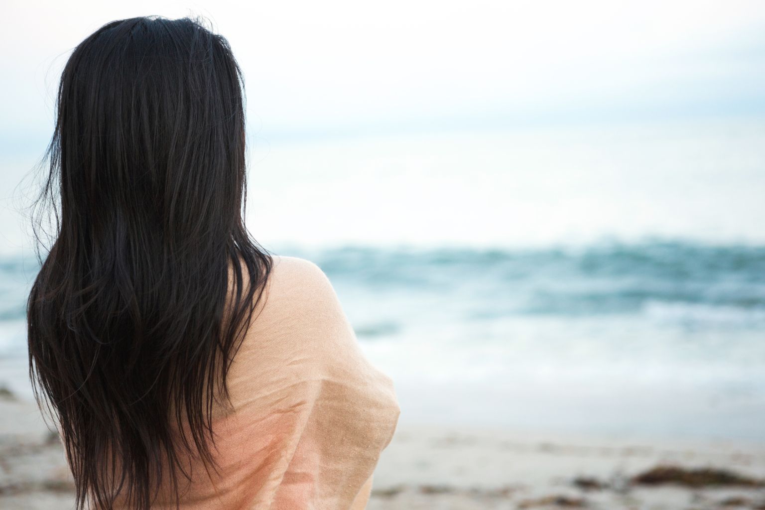 woman on a beach