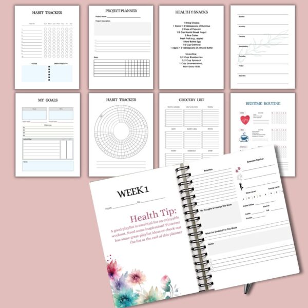 printable planner sample pages